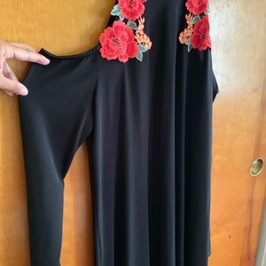 A.Byer cold shoulder long sleeve dress